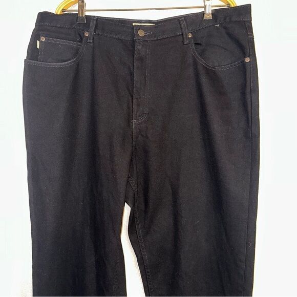 L.L. Bean Jeans Mens 40x36 Black Double L Classic Fit Straight Office Cowboy Y2K - Picture 3 of 10